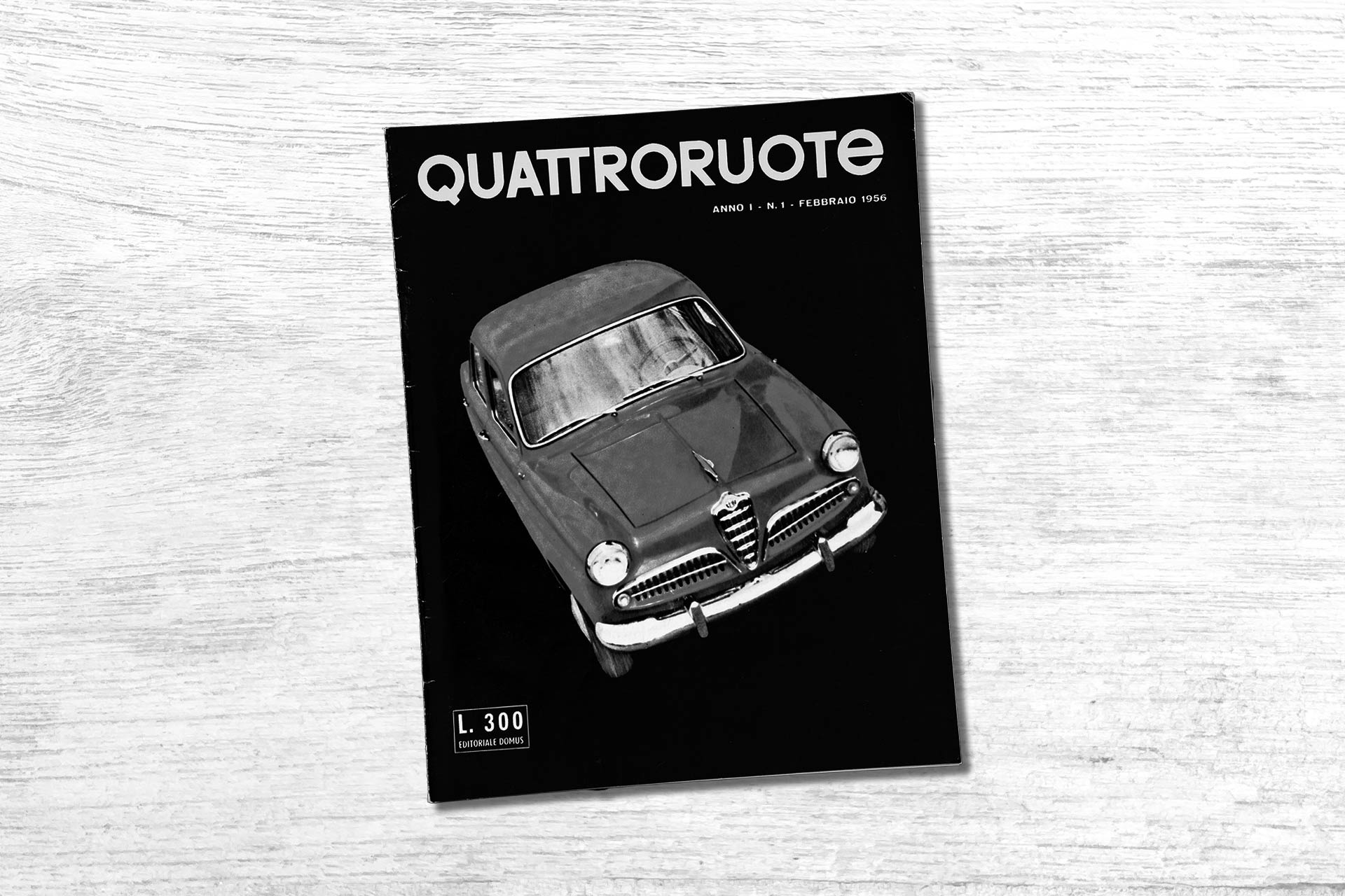 Il primo numero di Quattroruote, pubblicato a febbraio 1956