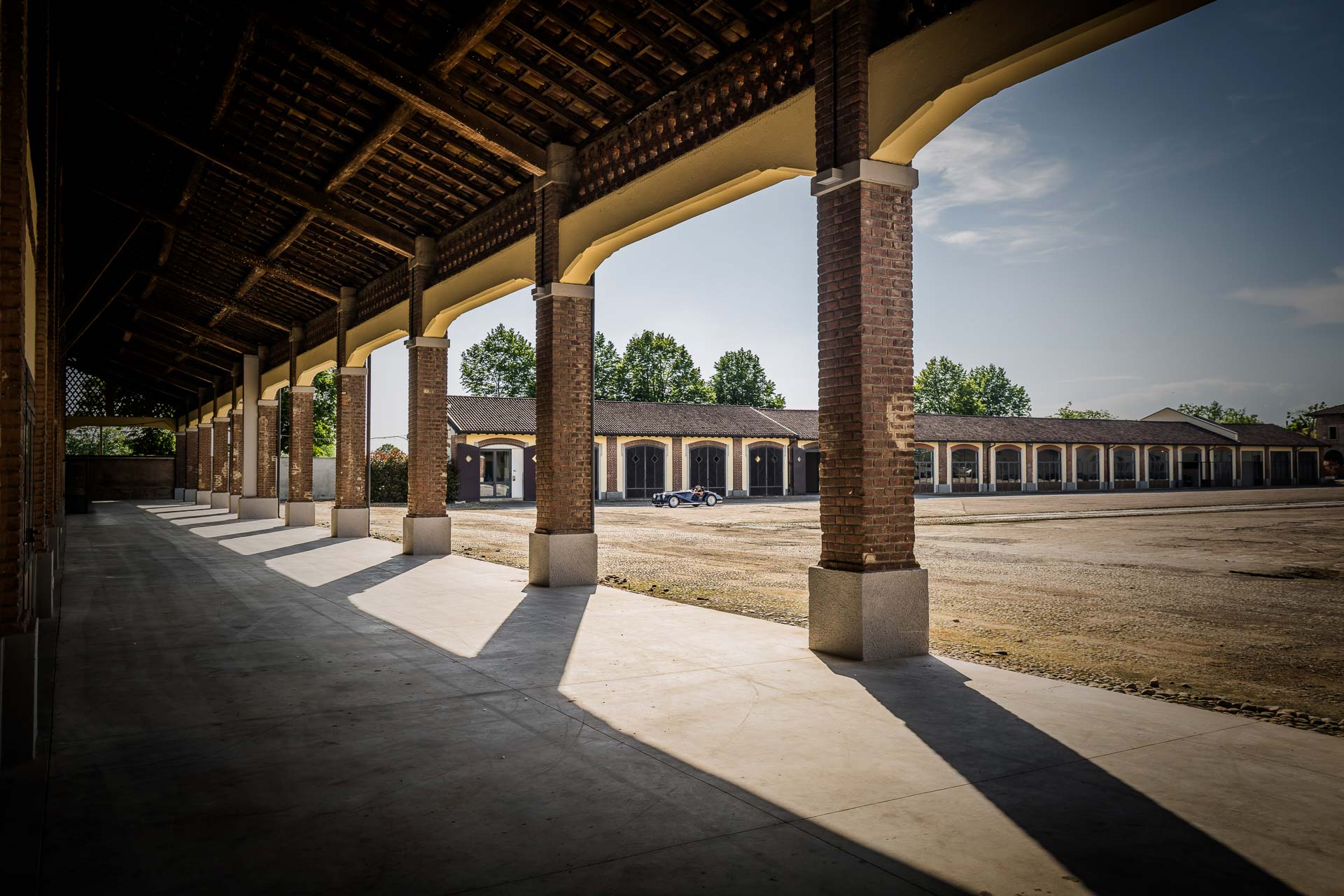 La vista esterna dell'aia