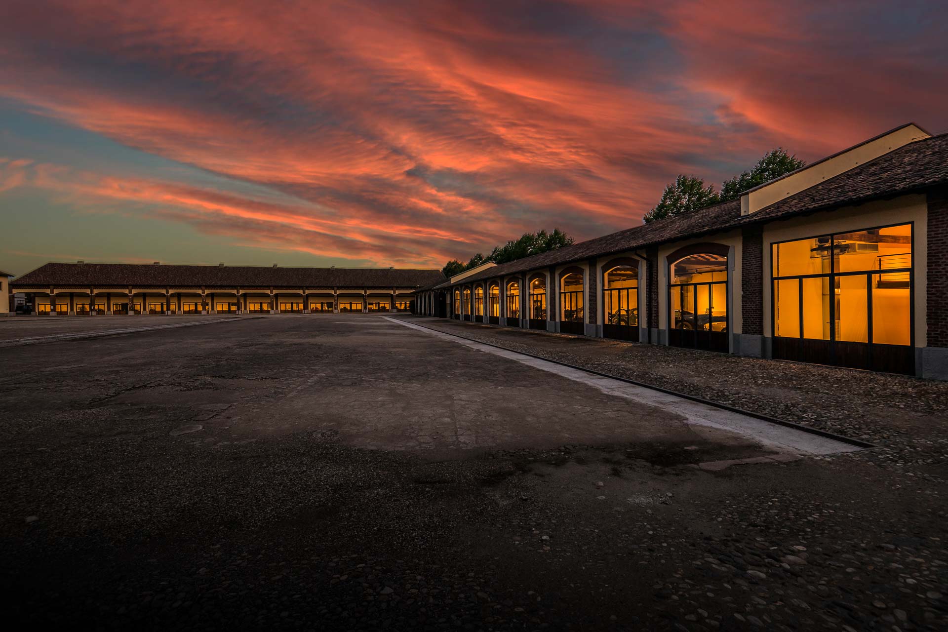 La vista esterna dell'aia